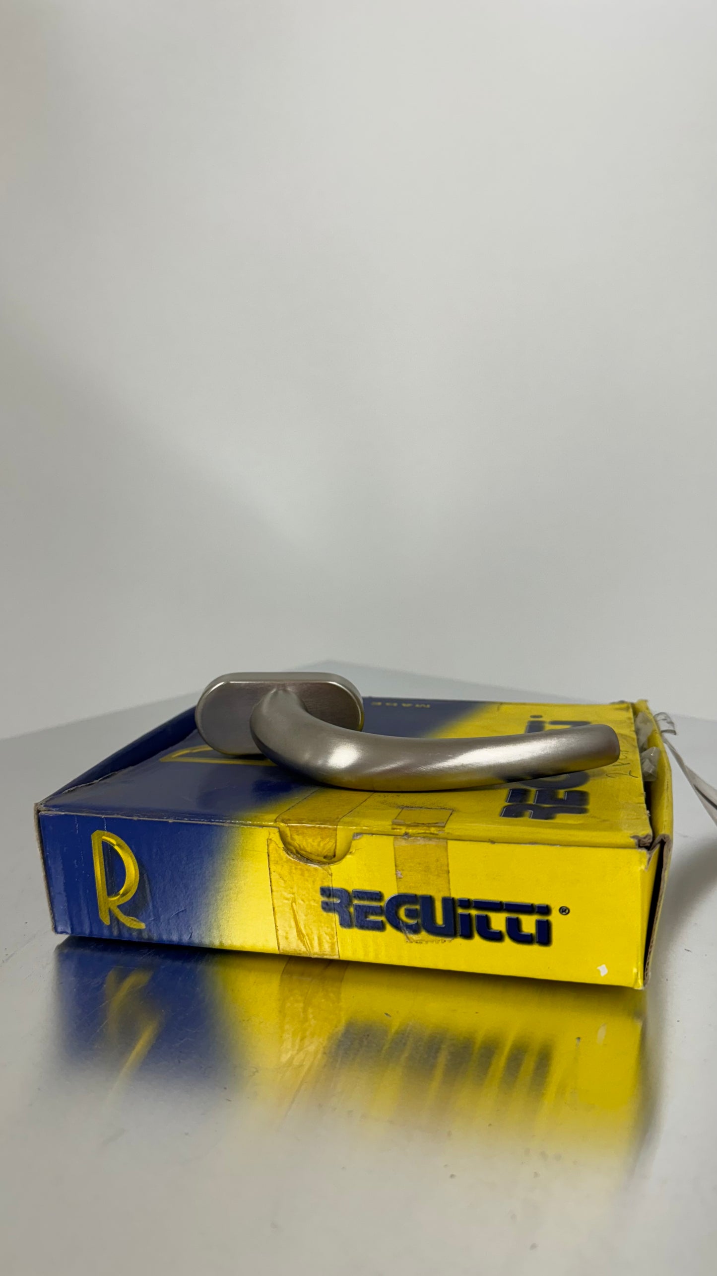 MANIGLIA MARTELLINA PER FINESTRA IN OTTONE FINITURA CROMO SATINATO