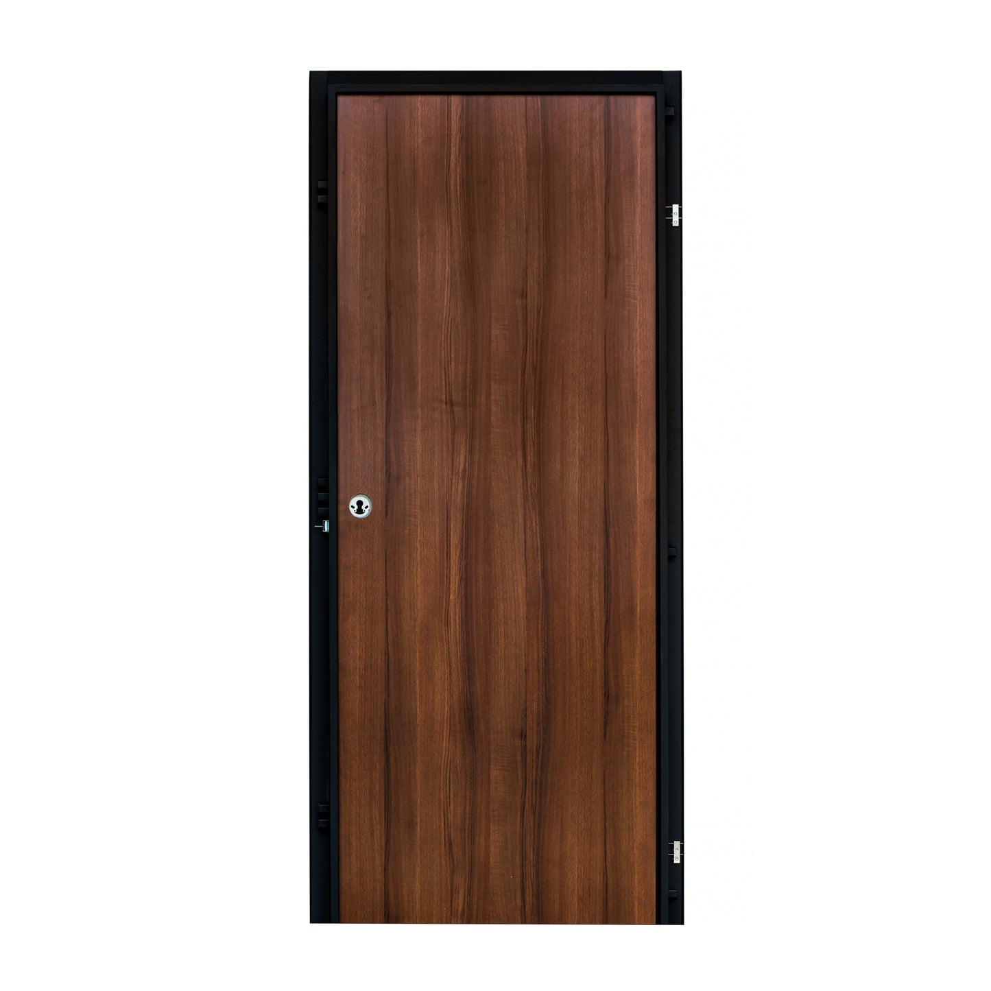 PORTA BLINDATA CON PANNELLO ESTERNO IN MELANINICO COLORE NOCE