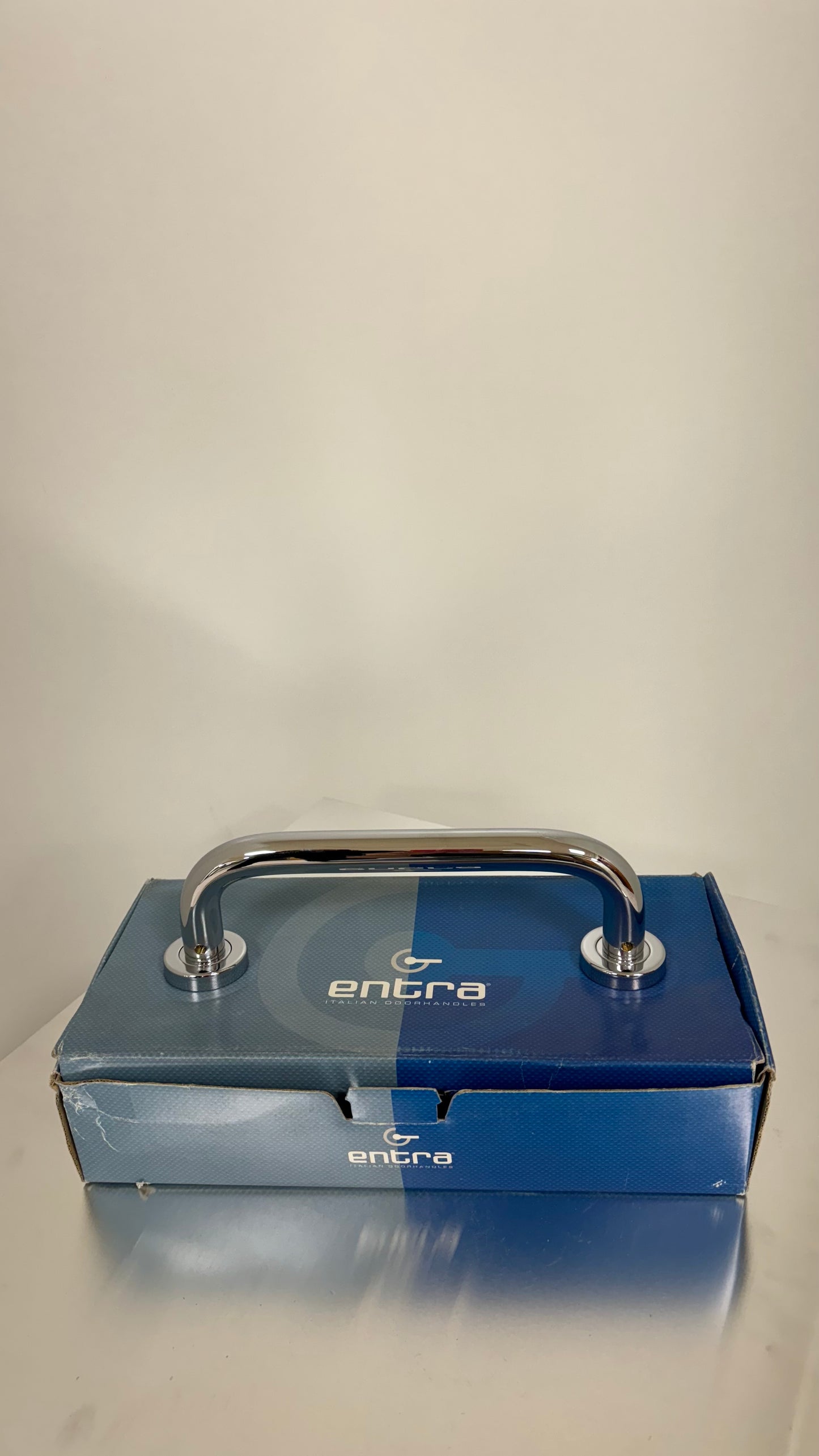 MANIGLIONE DAPHNE DRITTO IN OTTONE CROMO LUCIDO